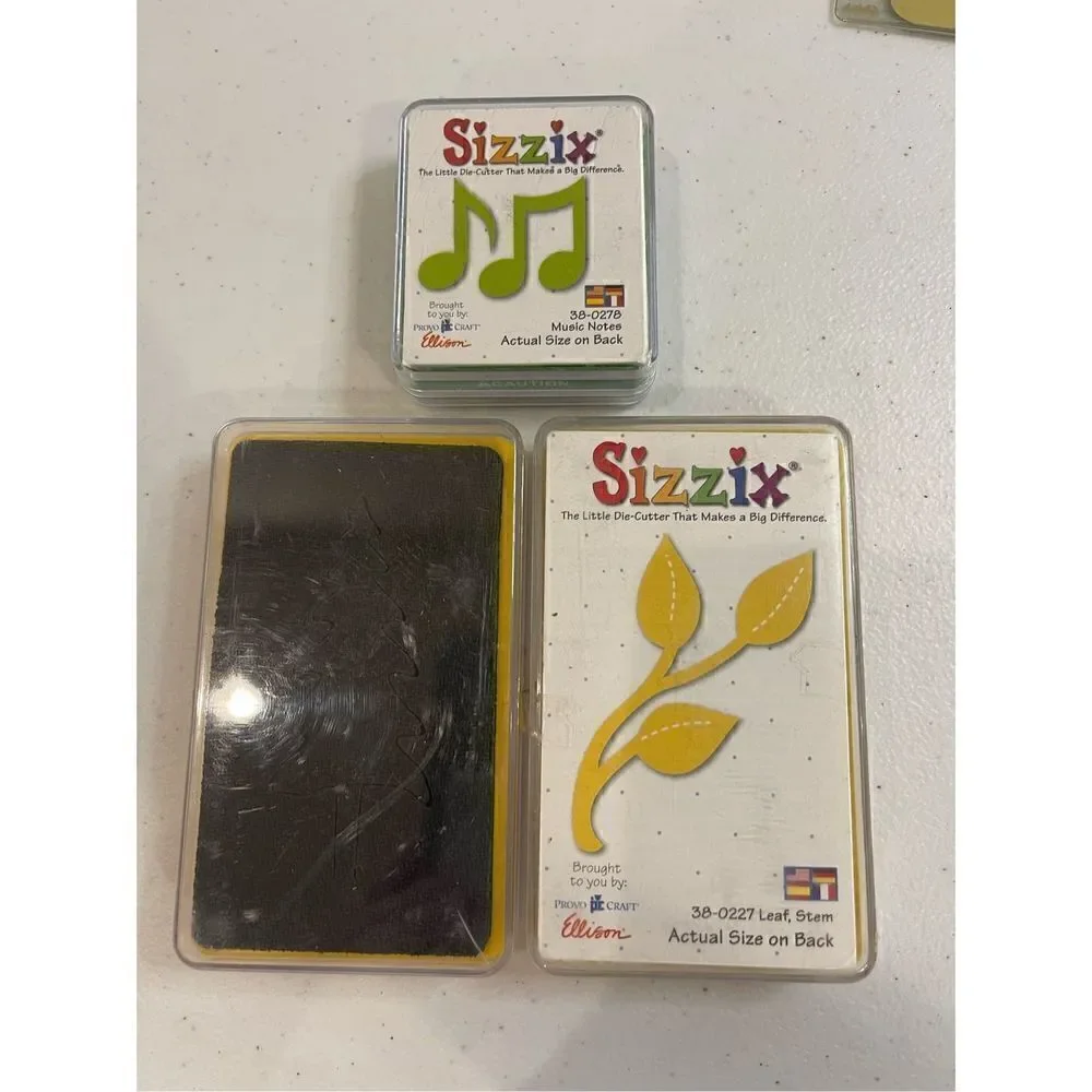 Sizzix bundle lot tags, frame, music notes, tree, leaves and more